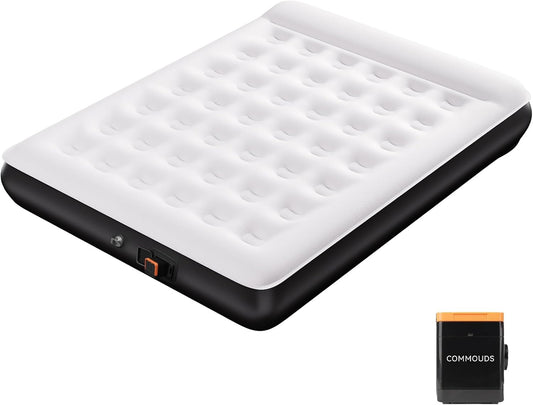 ☀️ Rechargeable Air Mattress – Easy Setup for Indoor & Outdoor Comfort! 🌄💛