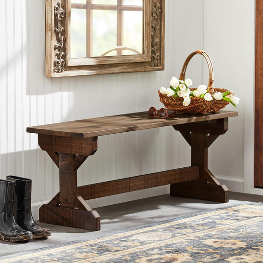 🌿 Rustic Wooden Garden Bench – Relax in Style & Comfort! 🏡✨